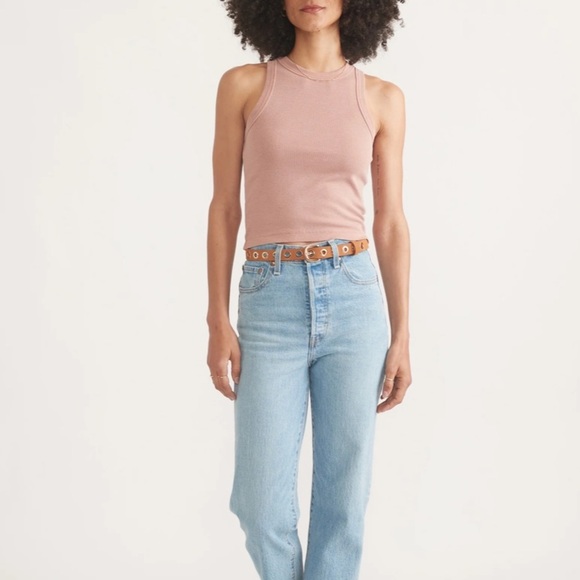 NWT Lexi Rib Sun-In High Neck Crop Tank Extra Large in Rust - Picture 5 of 5